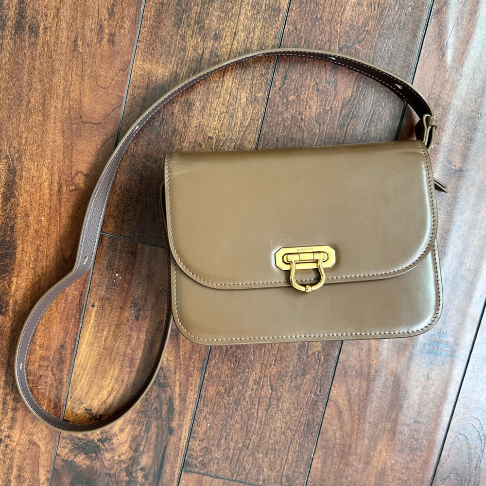 Songmont Shoulder Bag Brown Leather